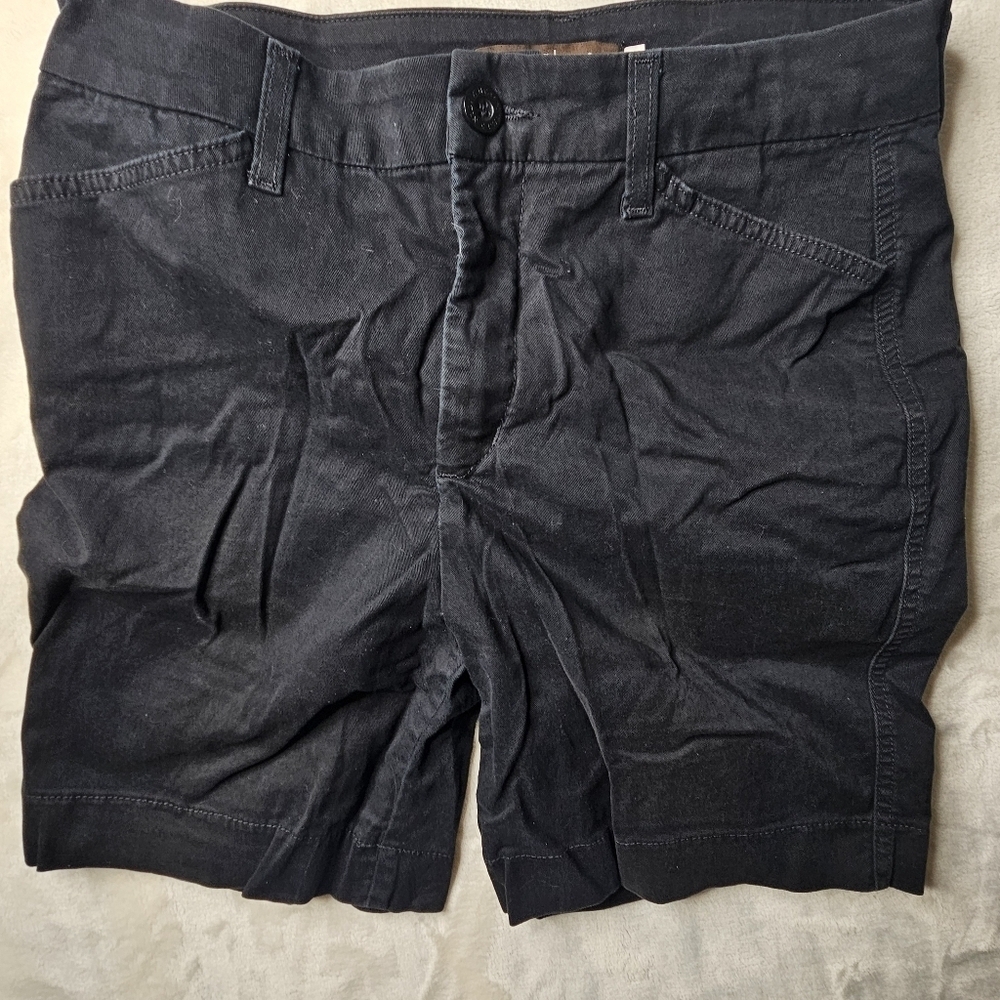 NYDJ shorts chino size 8 blue lift tuck technology made in the USA cotton lycra